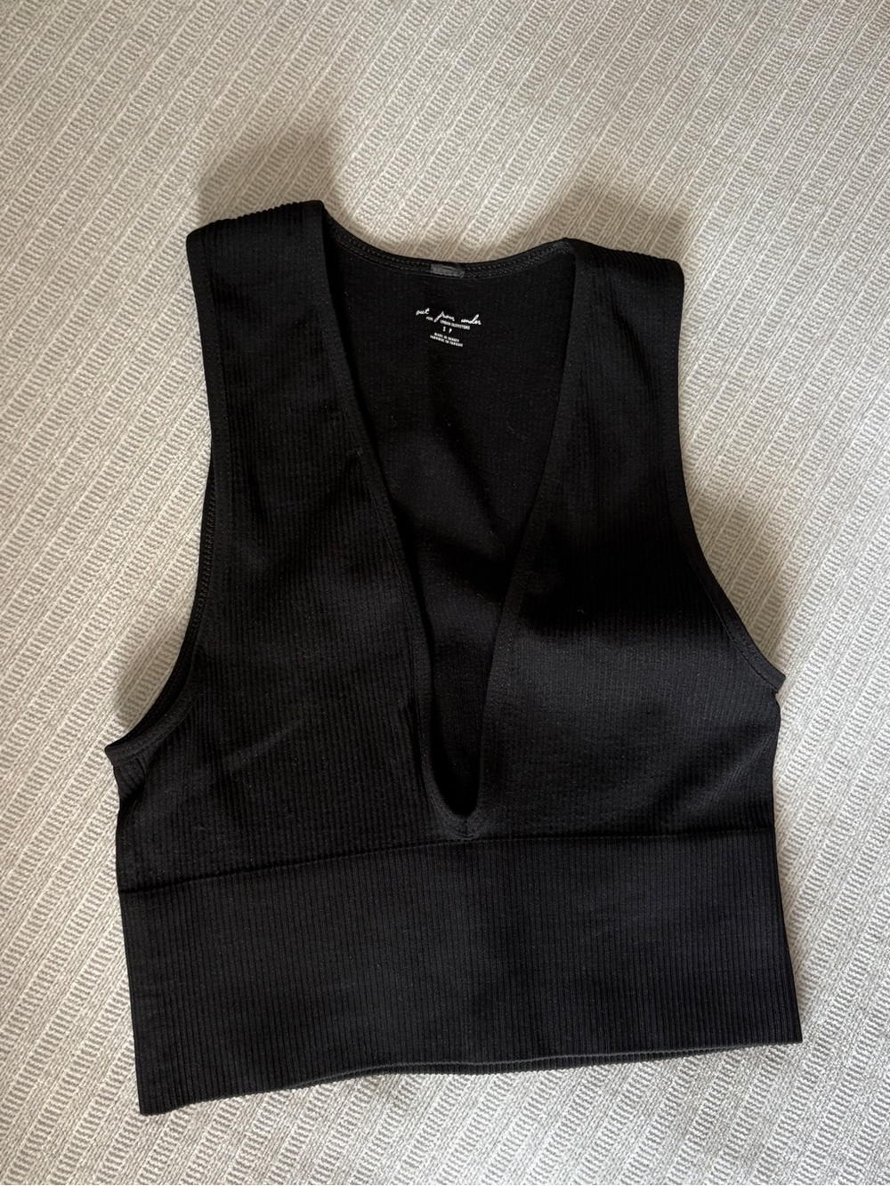 Urban Outfitters deep V ribbed top